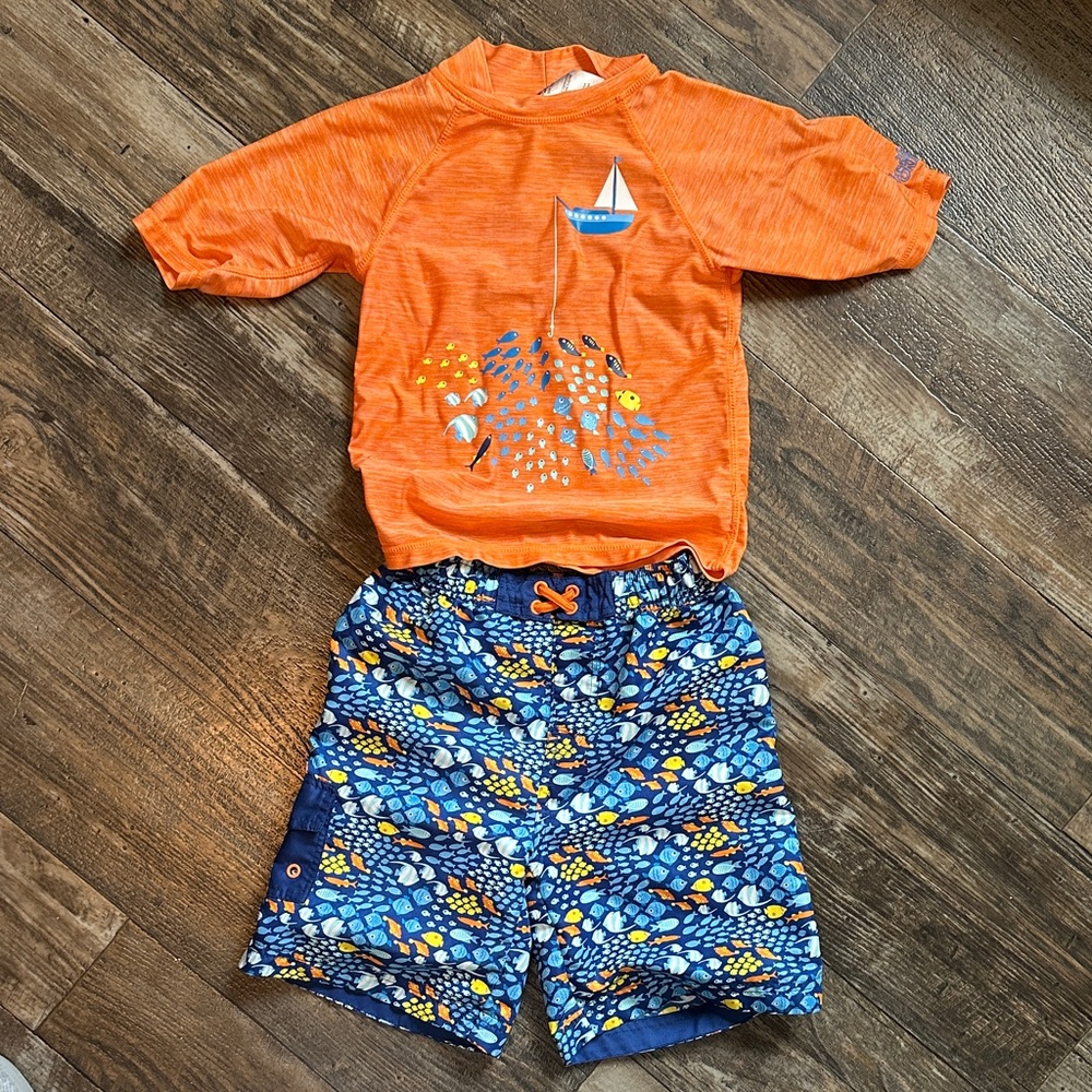 Orange and Blue Fish Kids Swim Set